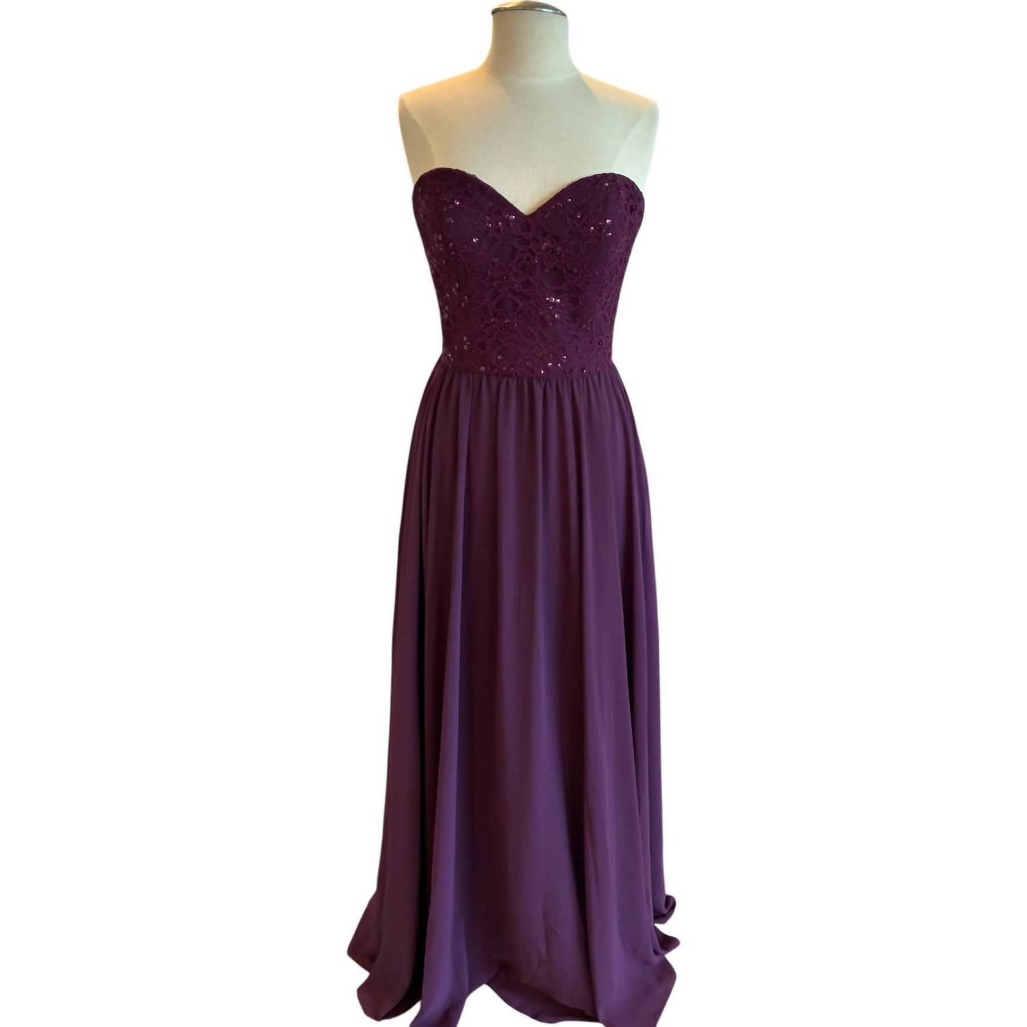 New Morilee Women's Princess Sweetheart Gown In Eggplant